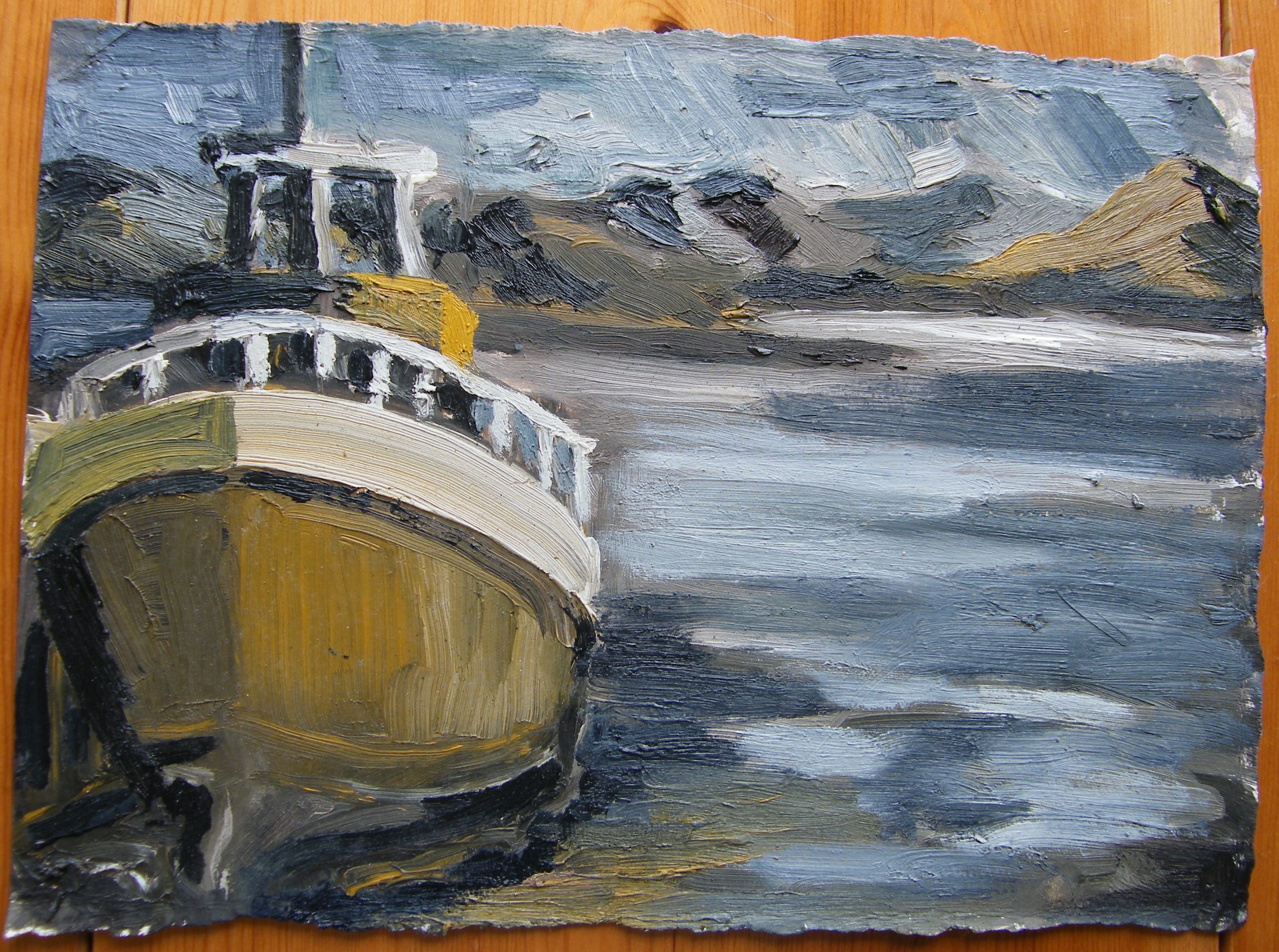Yellow fishing boat