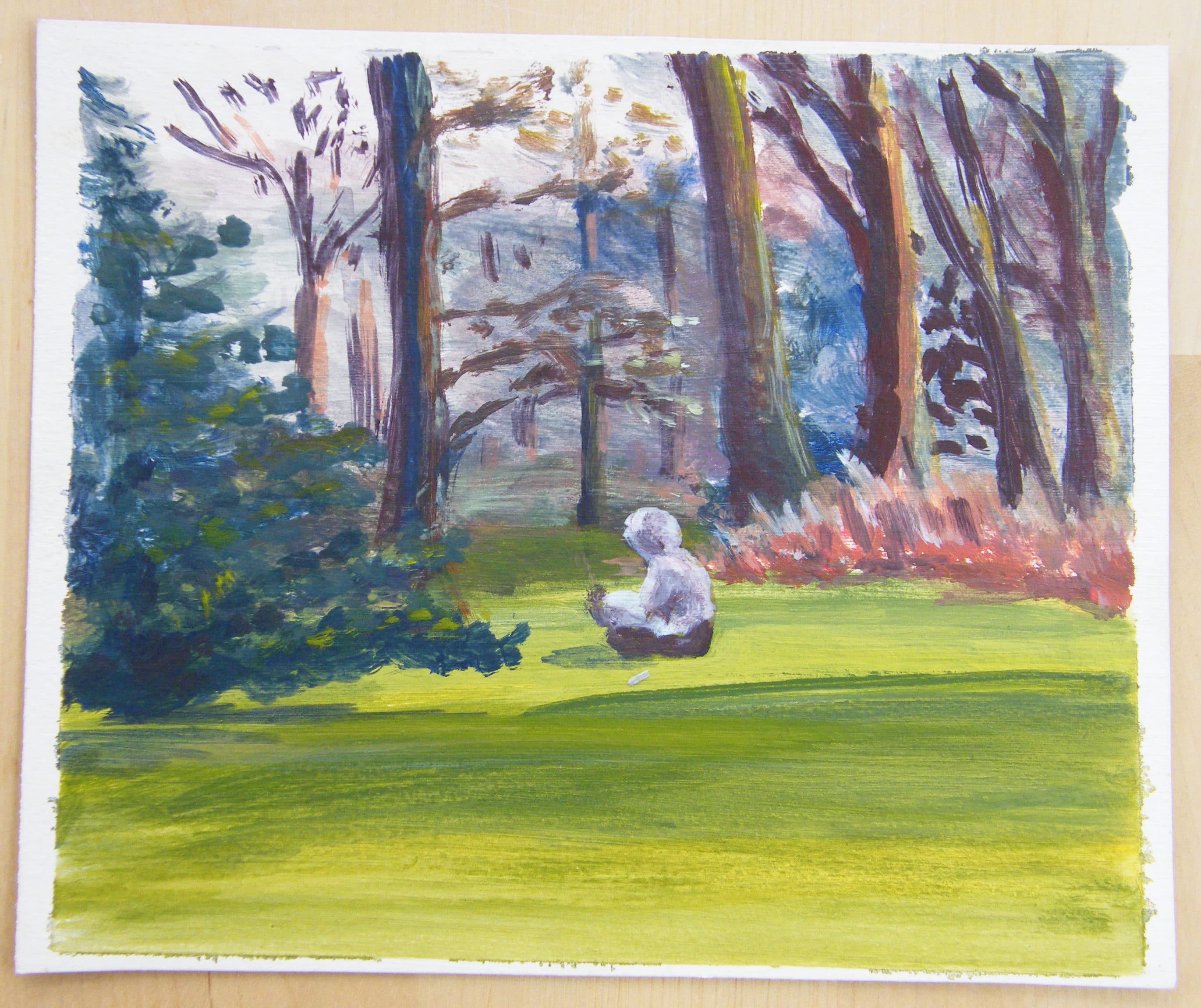 Sitting in the garden