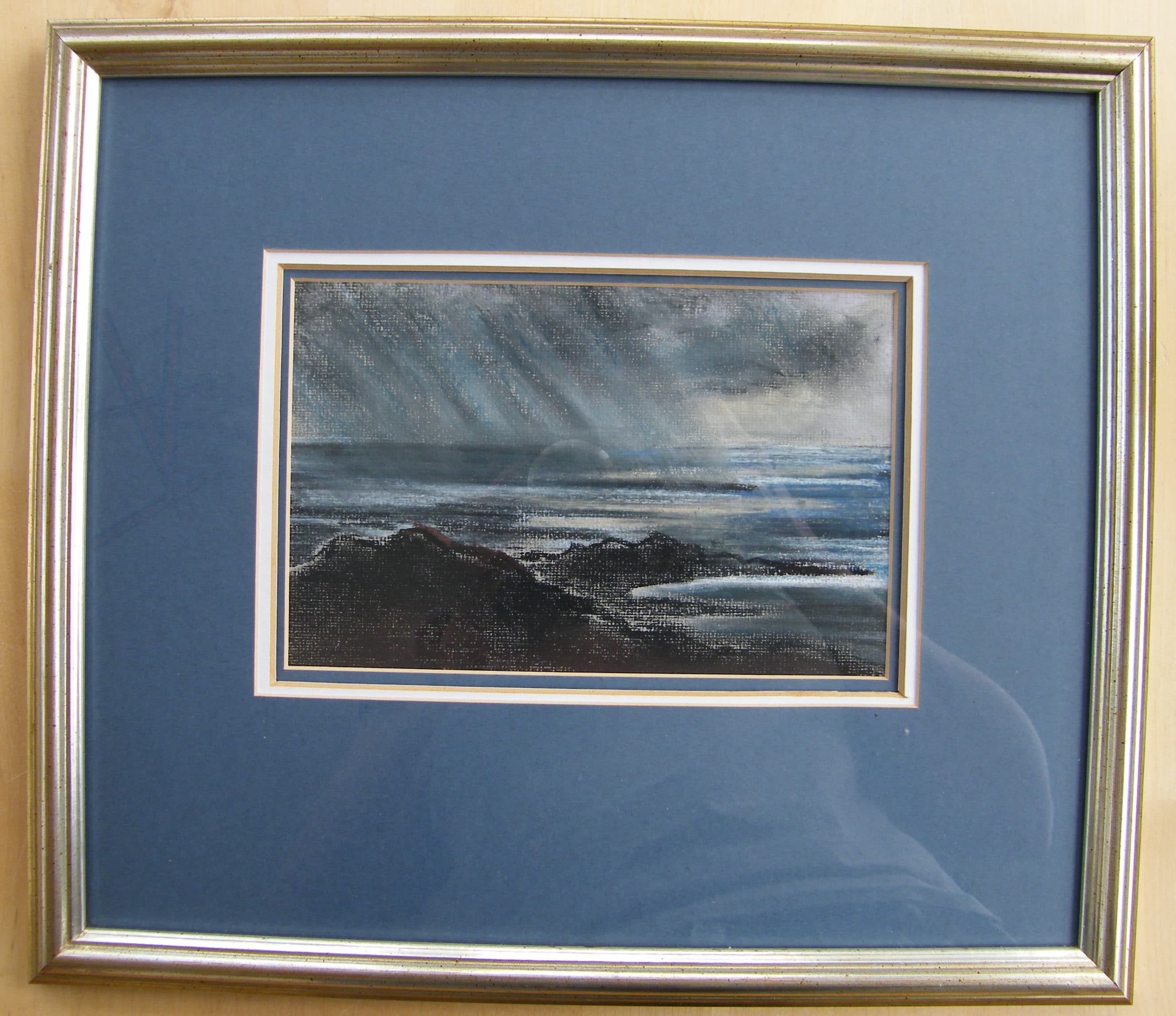 Seascape in the rain